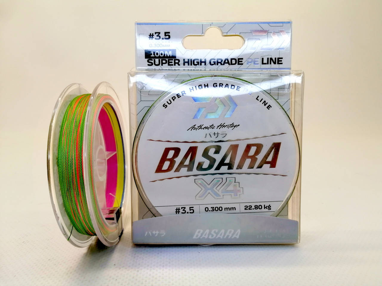 

Шнур BASARA Х4 PE 100м #3.5 0.300mm (мультиколор), Разные цвета