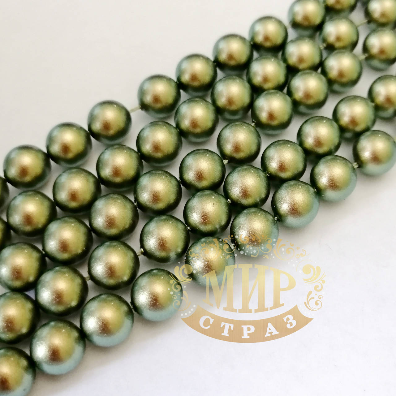 

Жемчужная бусина Swarovski, цвет Iridescent Green Pearl, (выберите размер) 1 шт 6мм
