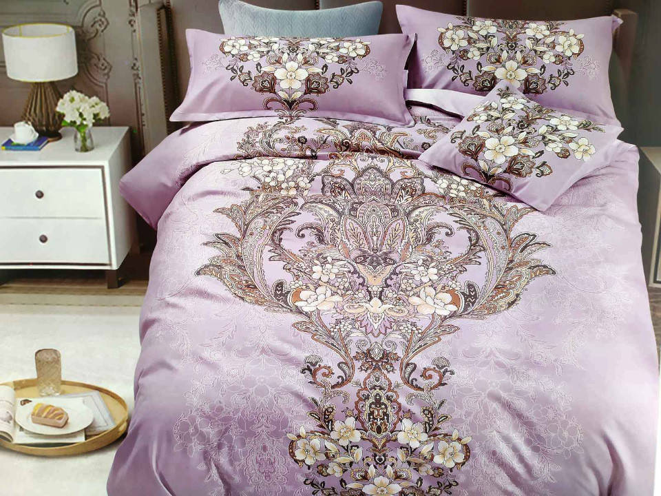 

Стильный комплект постельного белья Евро размера Layra Сатин "Рио"