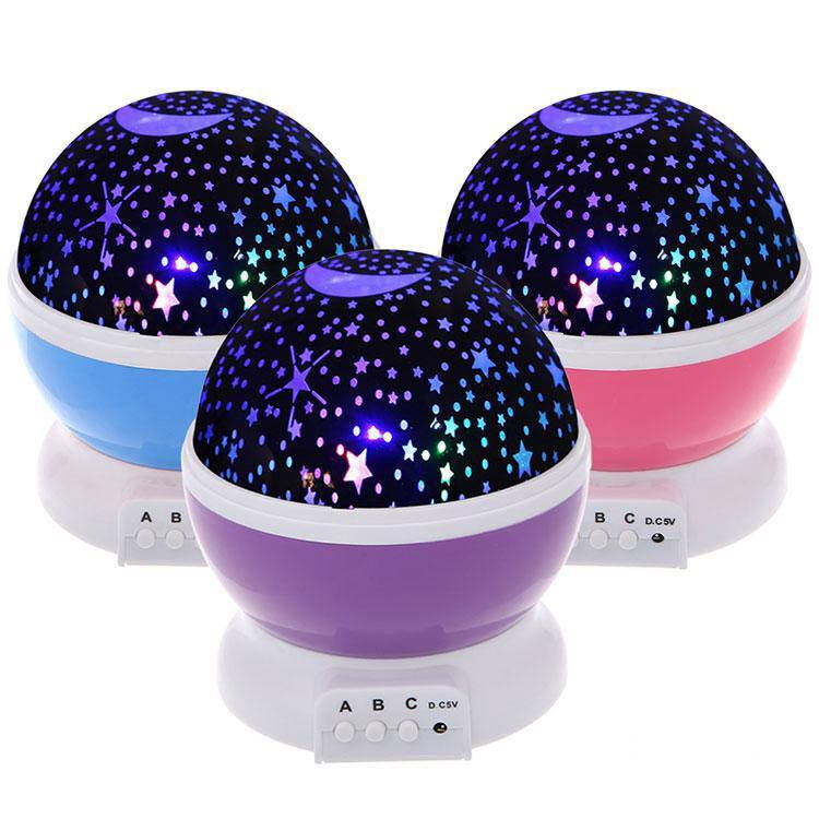 

Ночник - вращающийся проектор звездного неба Star Master Dream Rotating Projection, Голубой