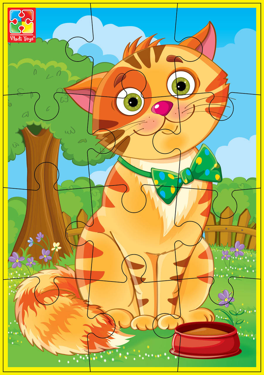 

Мягкие пазлы А5 “Любимцы. Кот", Vladi Toys