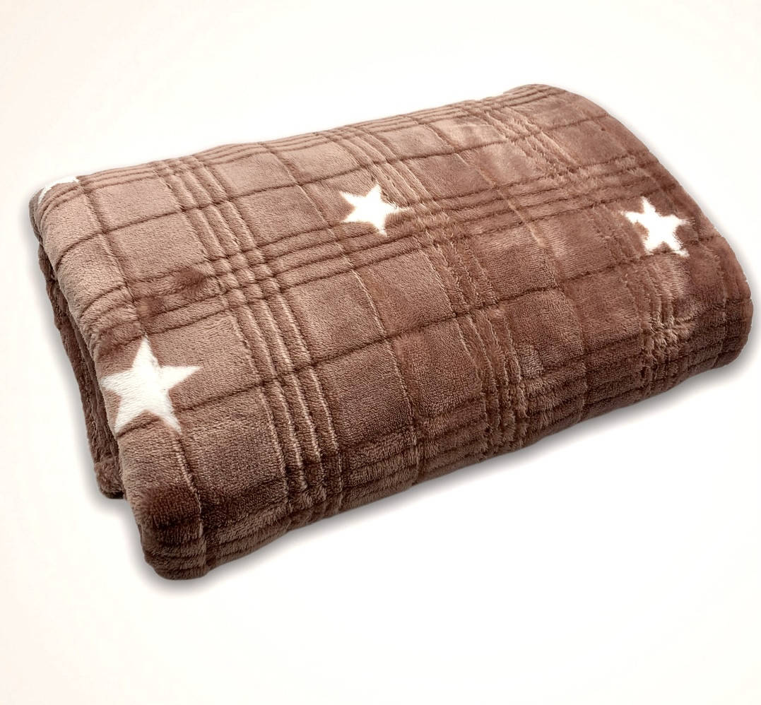 

Плед  "Звездочки" в ассортименте выбор расцветки Коричневый светлый