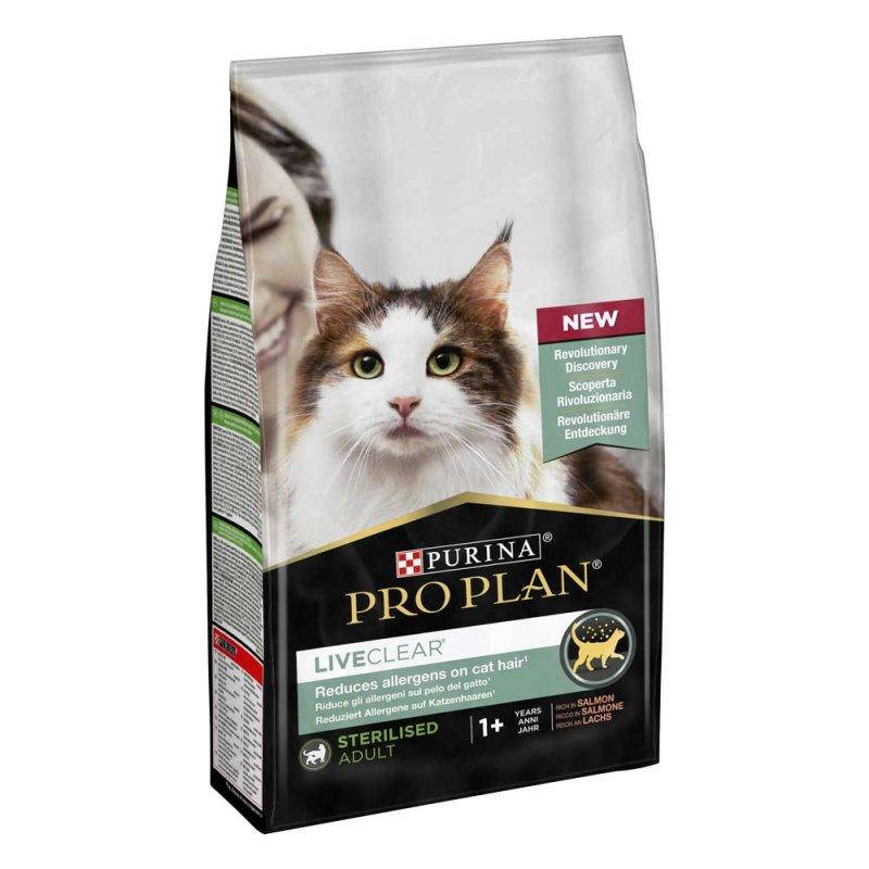 

Корм Purina Pro Plan LiveClear Sterilised с лососем для стерилизованных кошек 1,4 кг