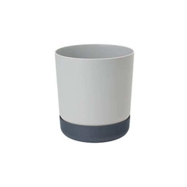 

Горшок для цветов Form-Plastic SATINA DUO круглый с подставкой 2,3 л 15 х 16 см, Цвет Платина+Антрацит