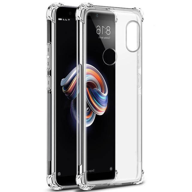 

Силиконовый противоударный прозрачный чехол для Xiaomi Redmi Note 5 (бампер)