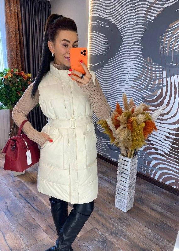 

Женская длинная спортивная жилетка с карманами и поясом, Разные цвета