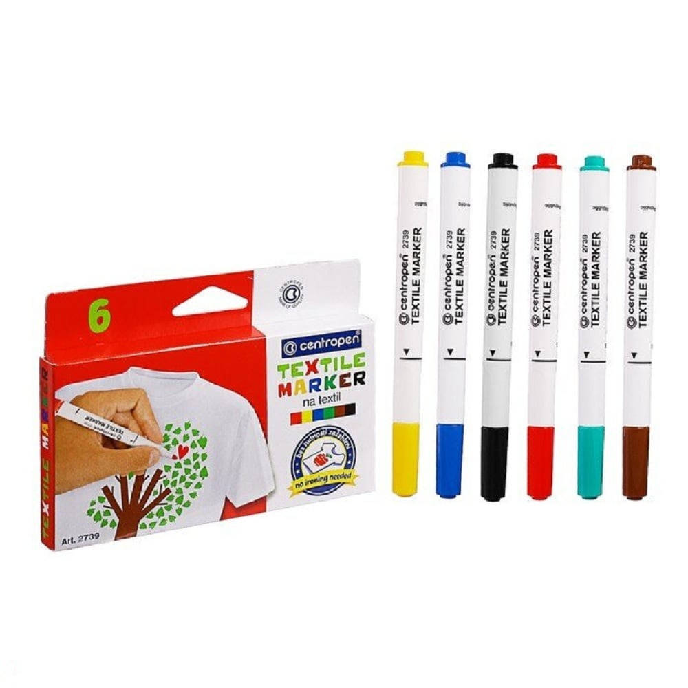 

Набір маркерів для розпису тканин "Textile Marker", 6 кол., Centropen