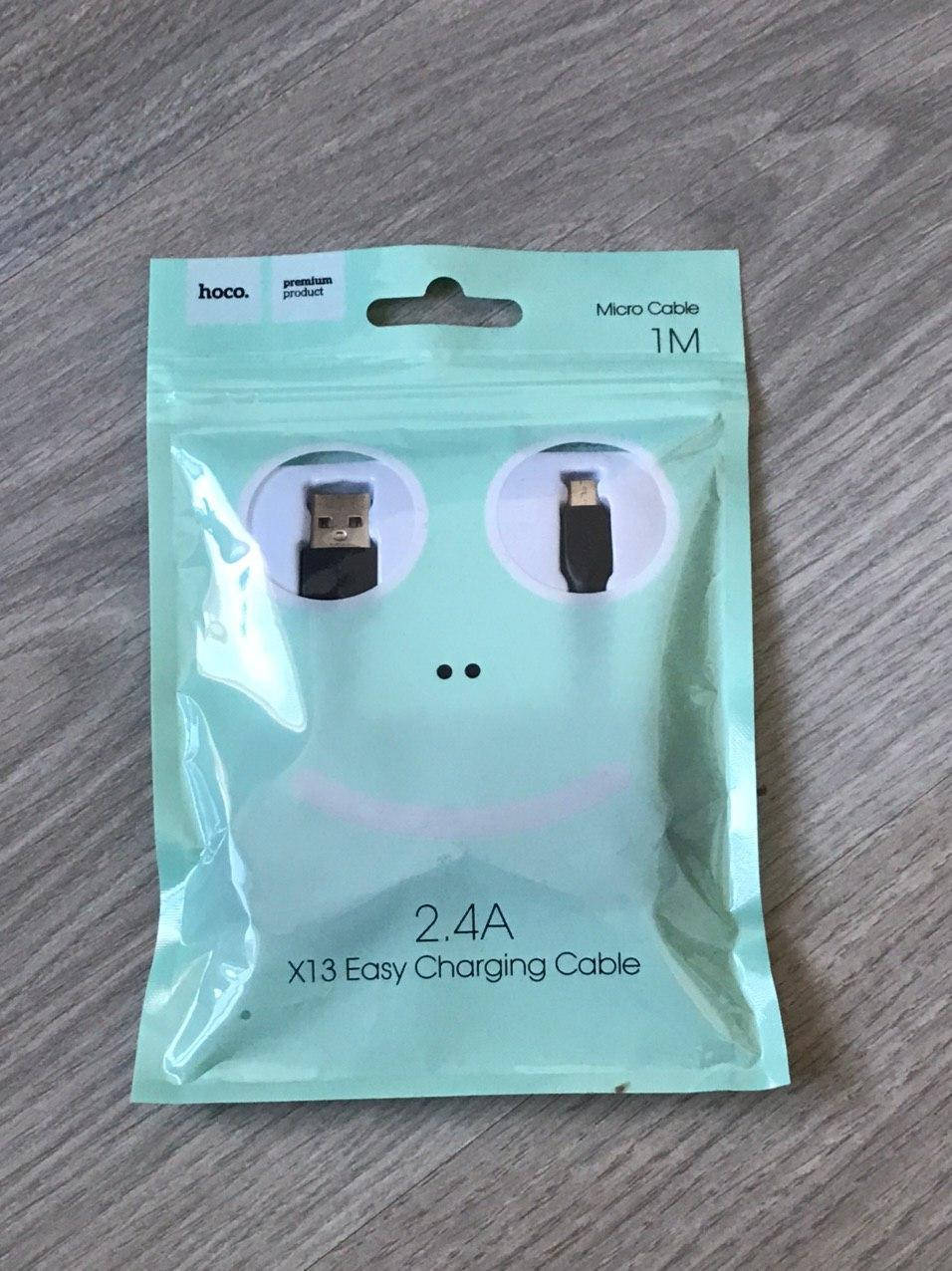 

Кабель HOCO micro USB - 1 метр, 2.4А - качество!!!