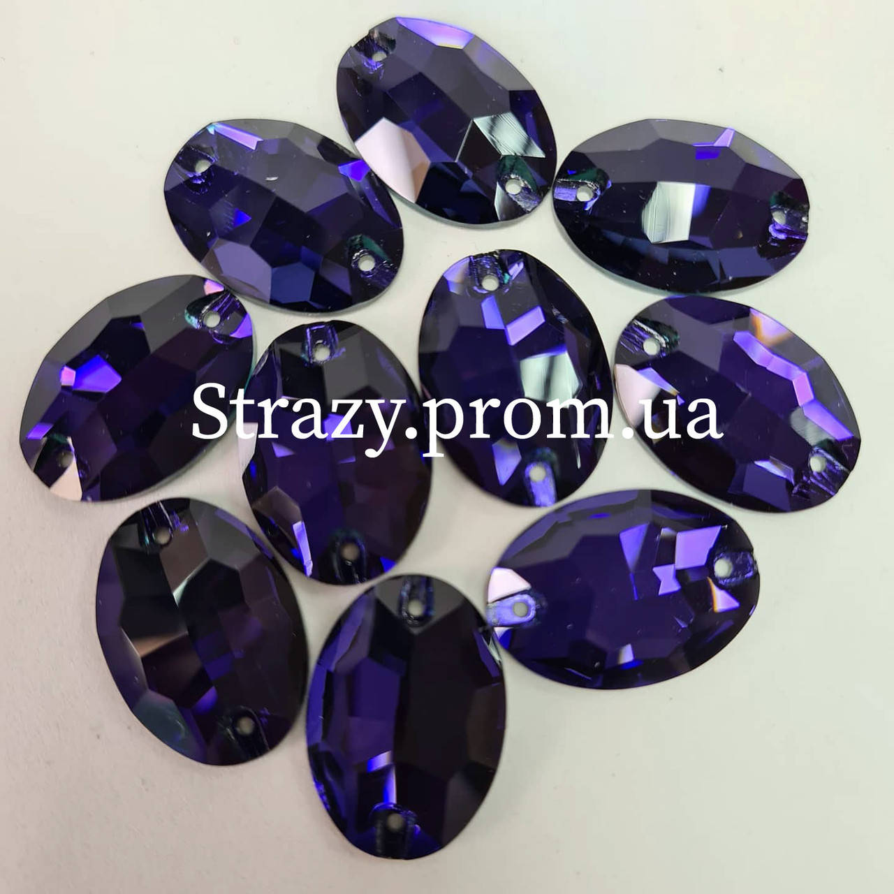 

Стразы Lux Овал 17х24мм. Purple Velvet