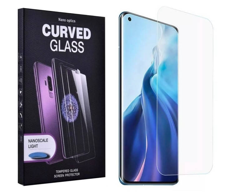 

Защитное стекло 3D / 5D UV Full Glue с УФ клеем для Xiaomi Mi 11 Прозрачное Опт и розница, Прозрачный