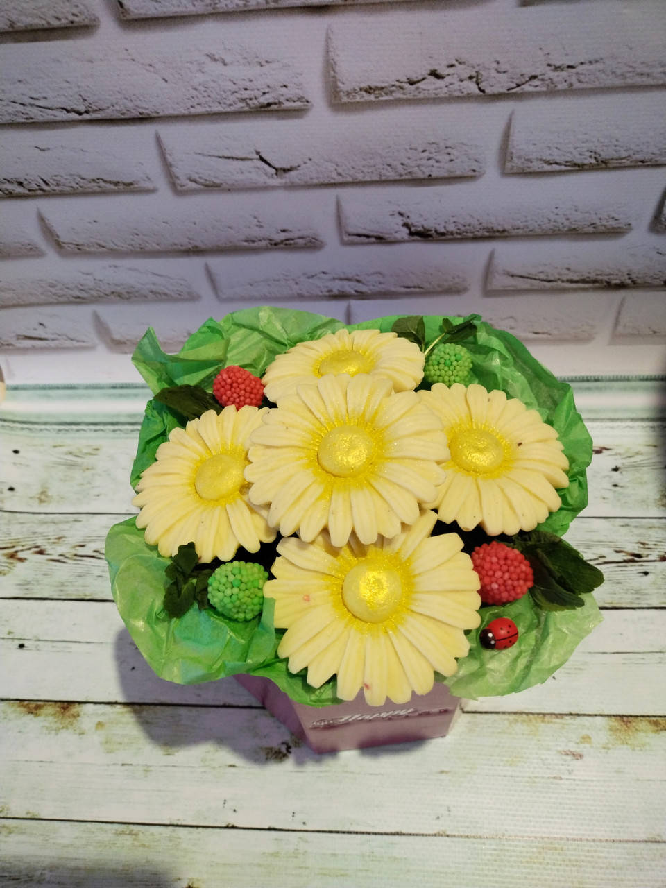 

Шоколадные ромашки