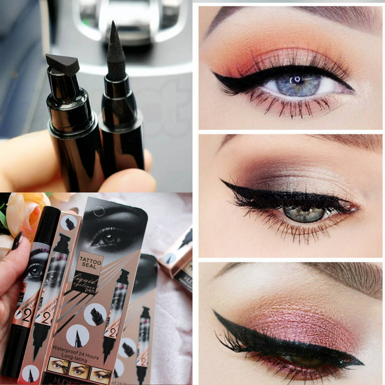 

Подводка для глаз со штампом двусторонняя для идеальной стрелки Professional MAKE-UP