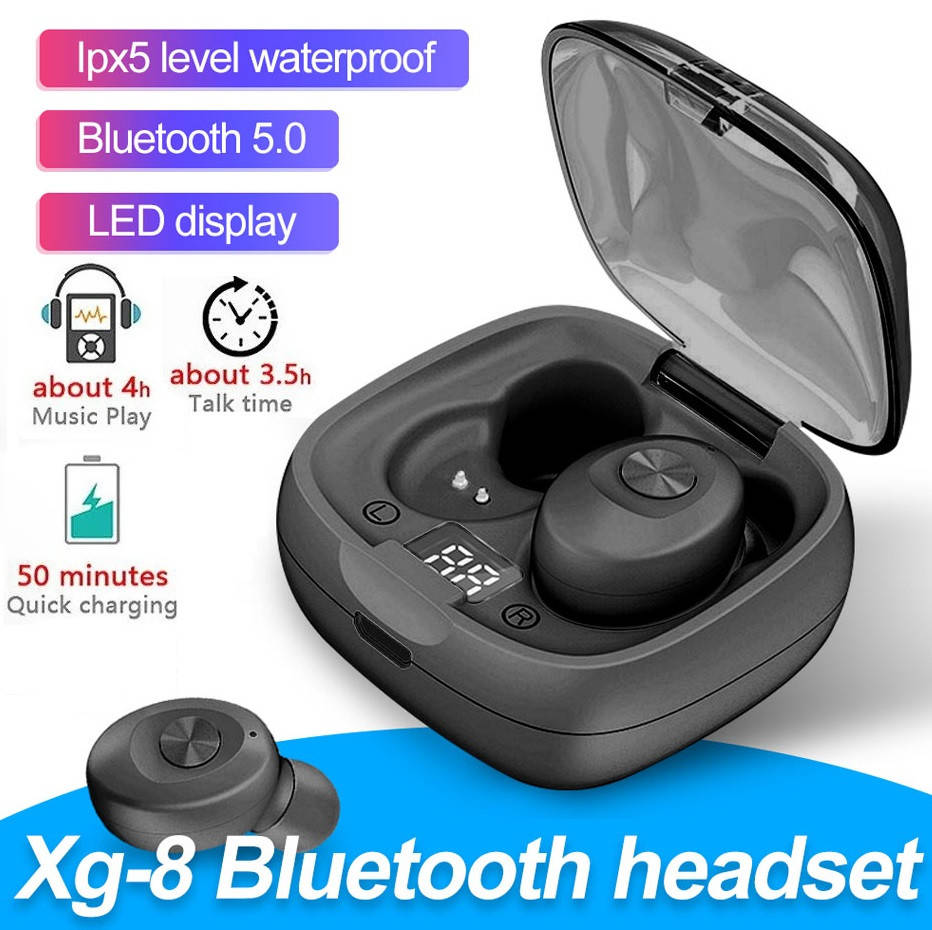 

Наушники TWS XG-8 Bluetooth 5.0 Беспроводные вакуумные LED Дисплей Зарядки XG12