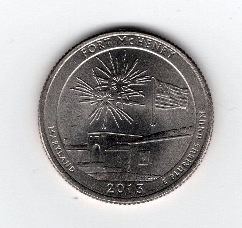 

США ¼ долара (25 центів), 2013 - Національний пам'ятник Форт Мак-Генрі FORT McHENRY