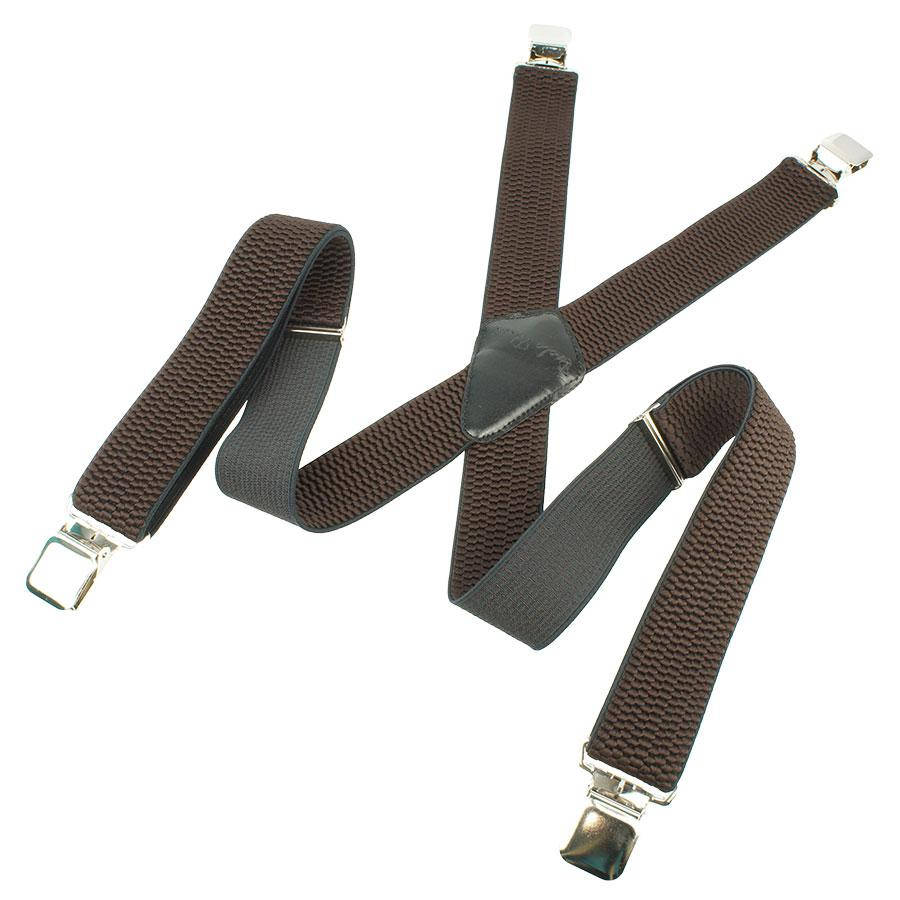 

Чоловічі підтяжки в коричневому кольорі з оконтовкою Top Gal 40-X dark chocolate/кант