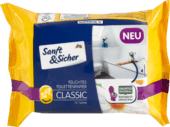 

Влажная туалетная бумага Sanft&Sicher Classic Kamille Nachfüllpackung, 70 шт, Белый