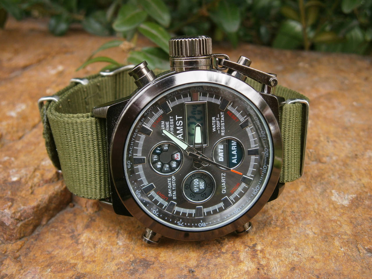

Годинник чоловічий спортивний Mílitary AMST 3003C Black-Green.