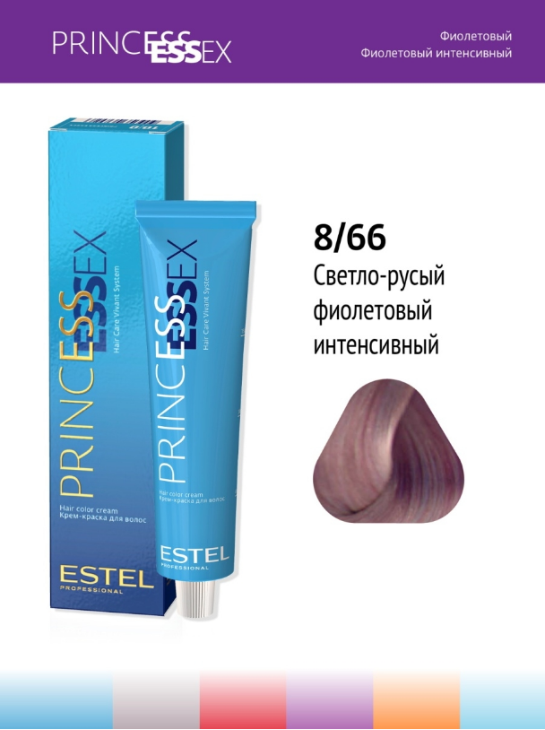 

Крем-краска 8/66 Estel Эстель Princess Essex для окрашивания волос светло-русый фиолетовый интенсивный, 60 мл