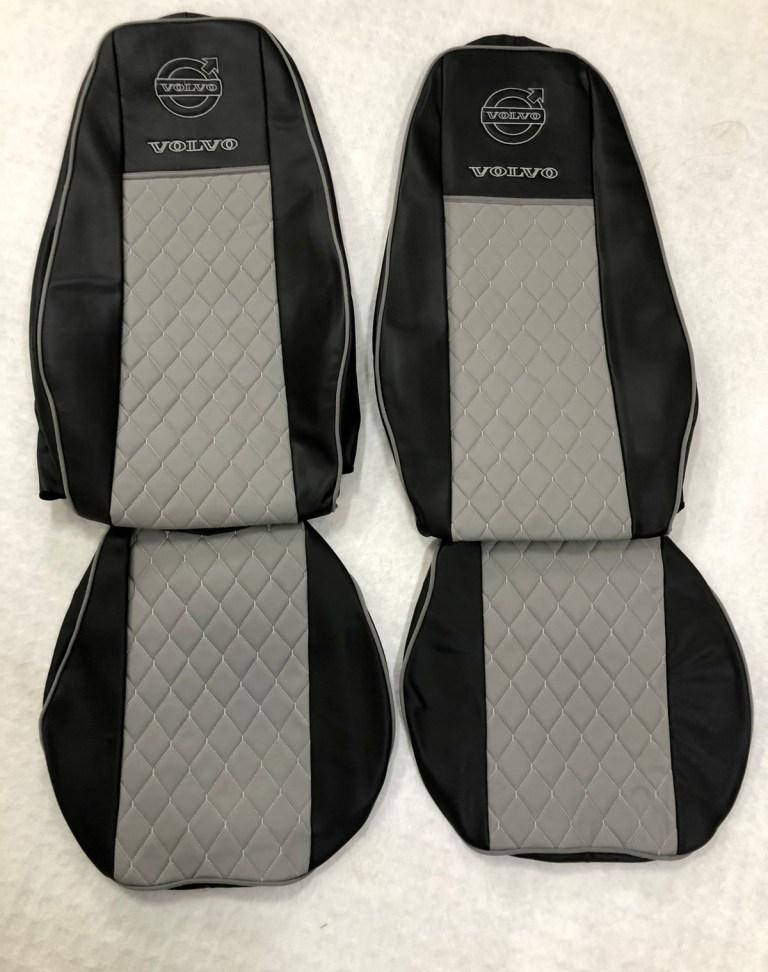 

Чехлы на сидение Volvo FH 2005-2014 серые кожзам
