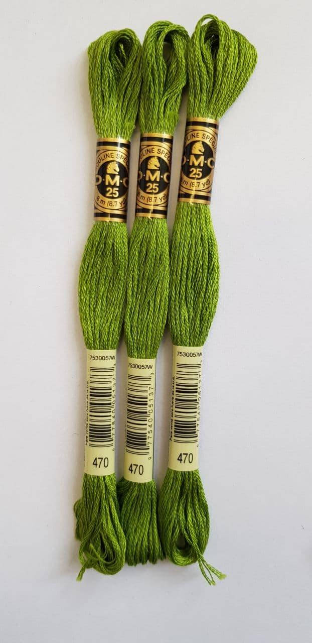 

Мулине ДМС, DMC (номер цвета- 470), Разные цвета