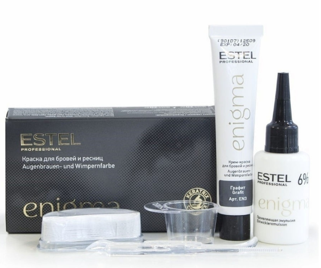 

Краска для бровей и ресниц Estel Professional Enigma графит, 2х20 мл