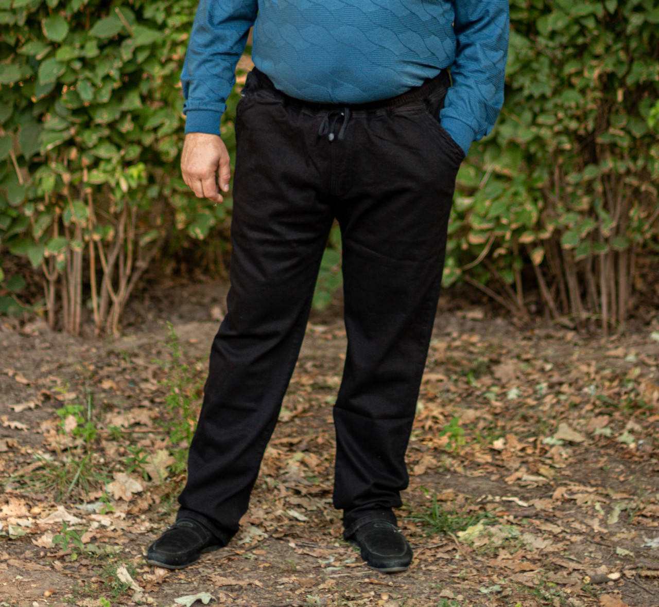 

Мужские черные джинсы на резинке Dekons 58-72 размера большого батального размера Турция 66