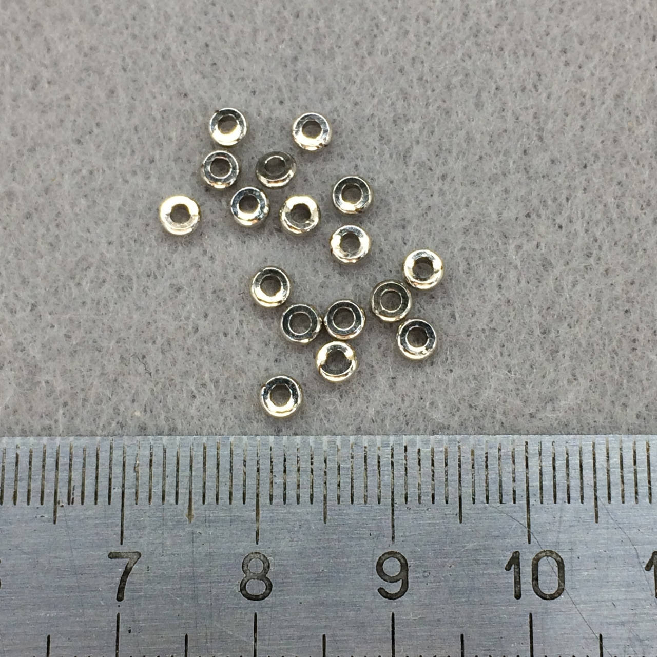 

Рондели 3мм цвет сталь 50шт (гиппоаллергенный сплав)