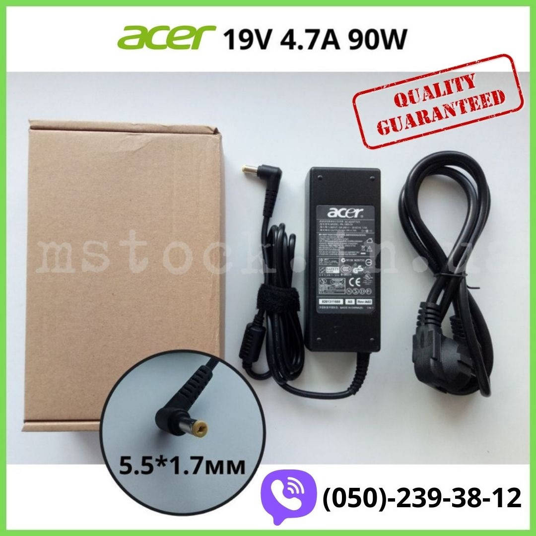 

Блок питания для ноутбука Acer 19V/ 4.7A/ 90W (разъём 5.5*1.7mm) + сетевой кабель
