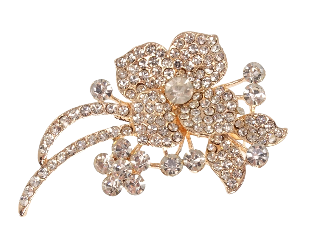 

Брошь "Цветочная композиция со стразами"