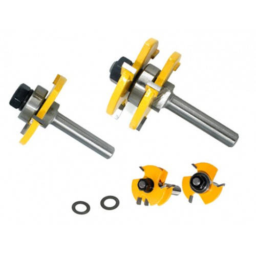 

Набор из 2 фрез пазо-шиповых, хвостовик 8мм для ручного фрезера, 105701