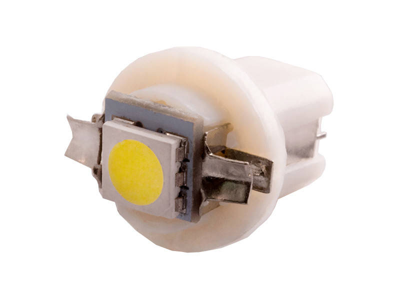 

Светодиодная автолампа T5 W1.2W B8.5d 12В SMD5050-1led белый