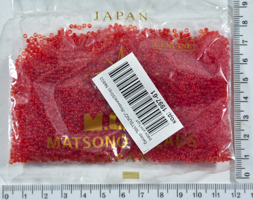 

Бисер №11/0 "MATSUNO"-Япония(50гр) №803 красн уп=1шт