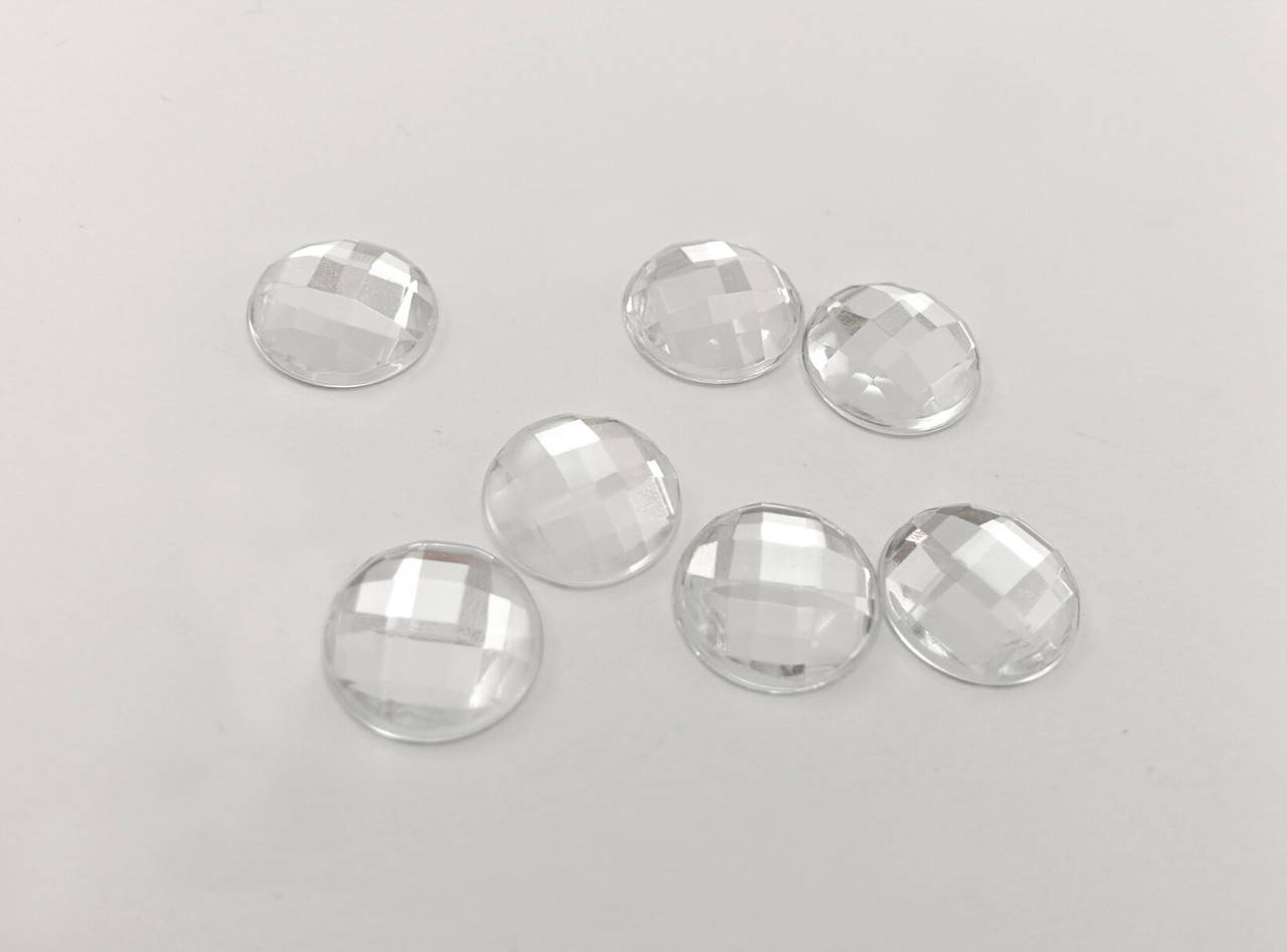 

Стразы круглые прозрачные 10 мм (Плоские)