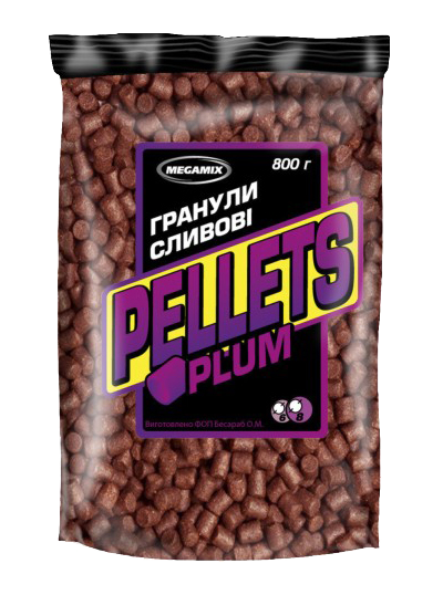 

Гранулы "Мегамикс" Пелетс Слива 800г Pellets Plum Megamix