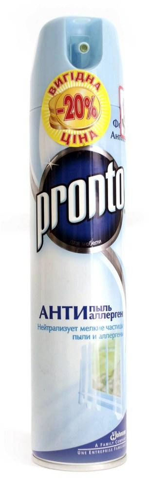 

Полироль для мебели Pronto аэрозоль 250мл Антипыль+