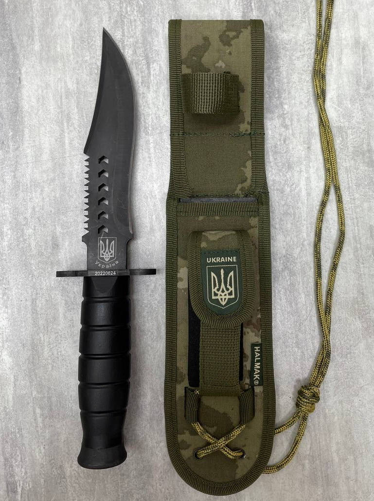 

Нож тактический Стальной UKRAINE. Нож с гербом Украины. Стальной нож