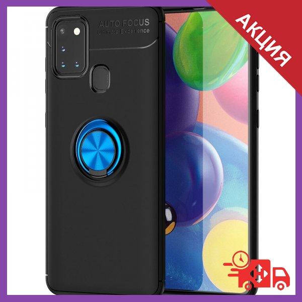 

Чехол с кольцом на Samsung Galaxy A21s / Самсунг Гелекси А21С, Черный