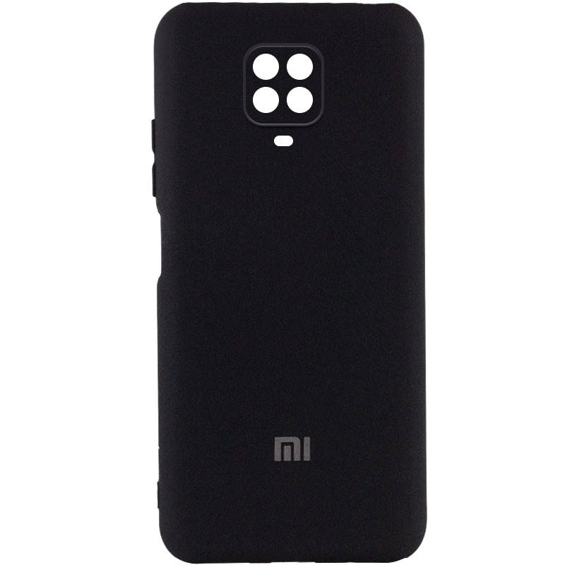 

Силиконовый чехол для Xiaomi Redmi Note 9 Pro Черный микрофибра soft touch