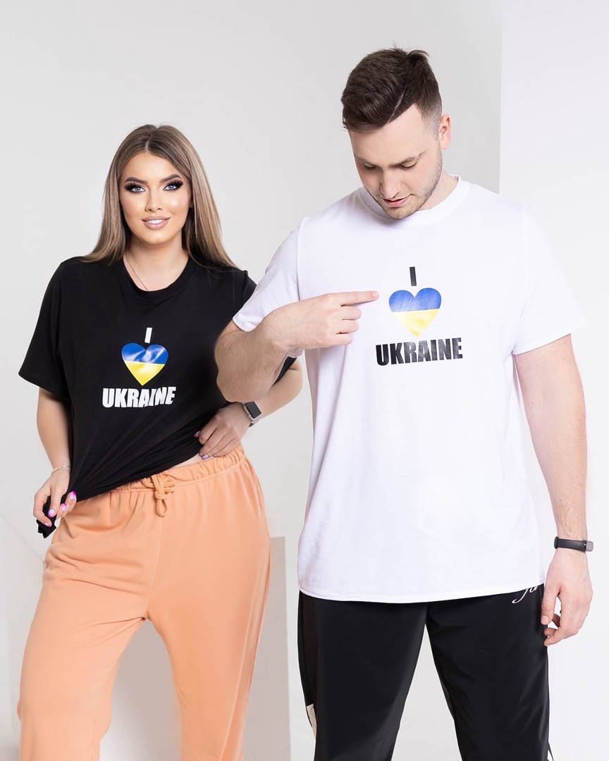 

Женские футболки с украинской символикой 60/62, Белый