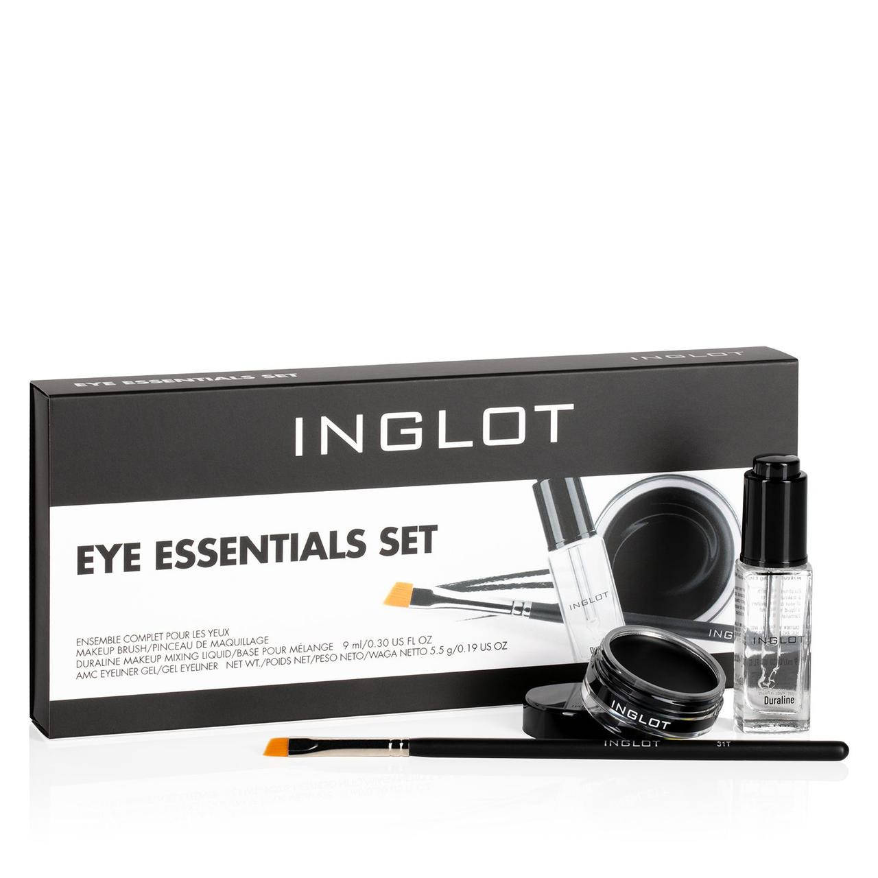 

Набор для макияжа Inglot Eye Makeup Set Essentials (подводка+дюралайн+кисть), Черный