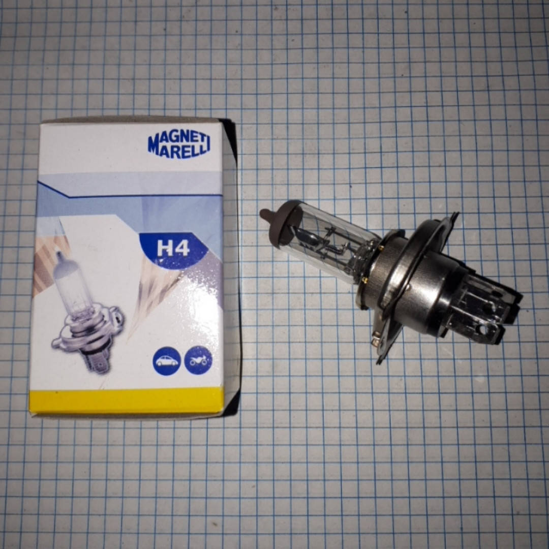 

Лампа H 4 12V P43T фарная ближний + дальний MAGNETI MARELLI 60/55W