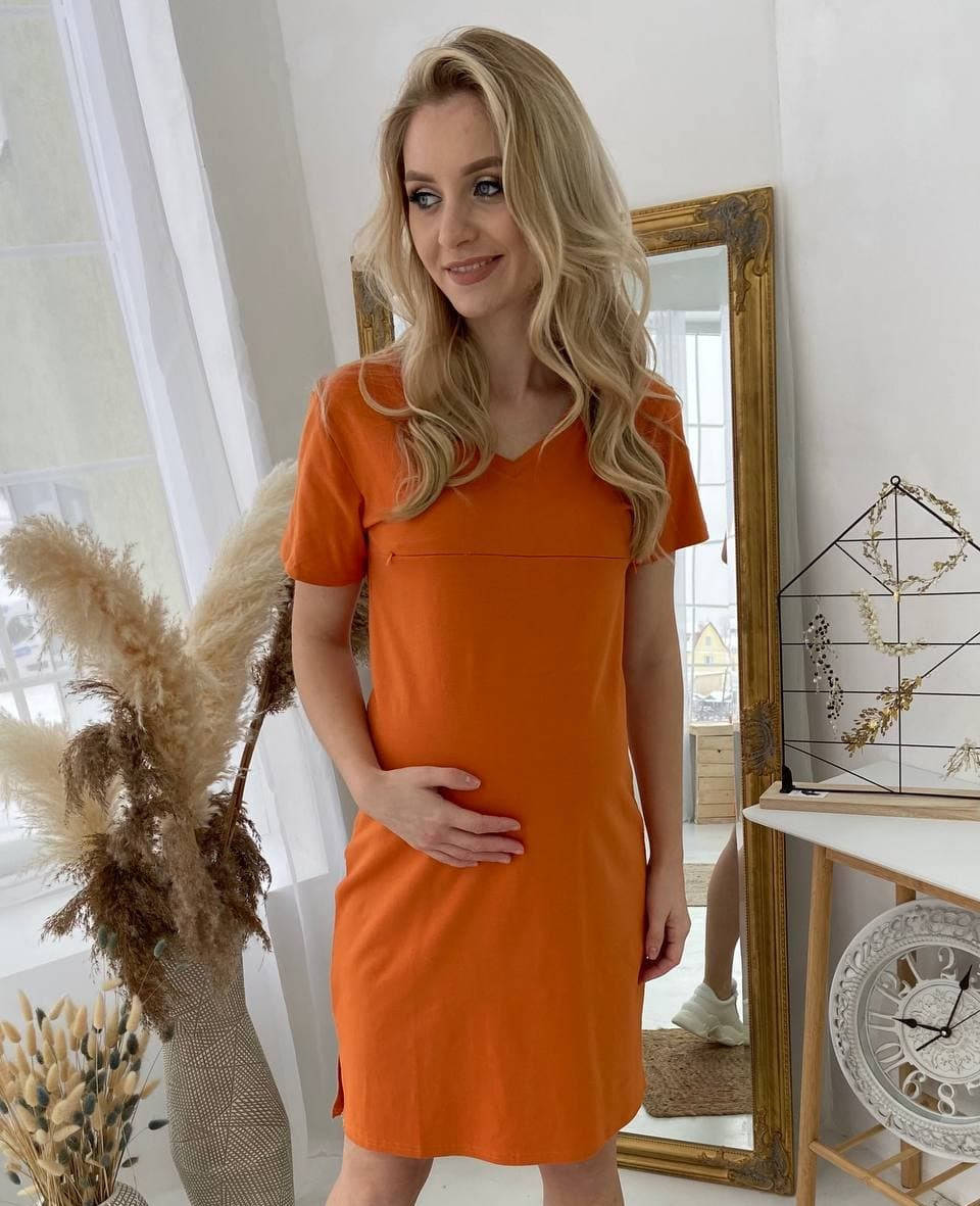 

Женское платье для беременных и кормящих WOW MOM Orange S (1_0216)