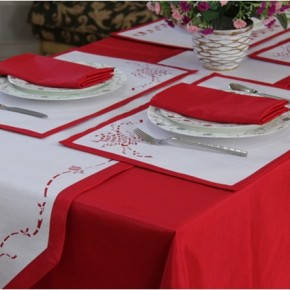 

Скатерть для стола 140х140см, однотонная Красный