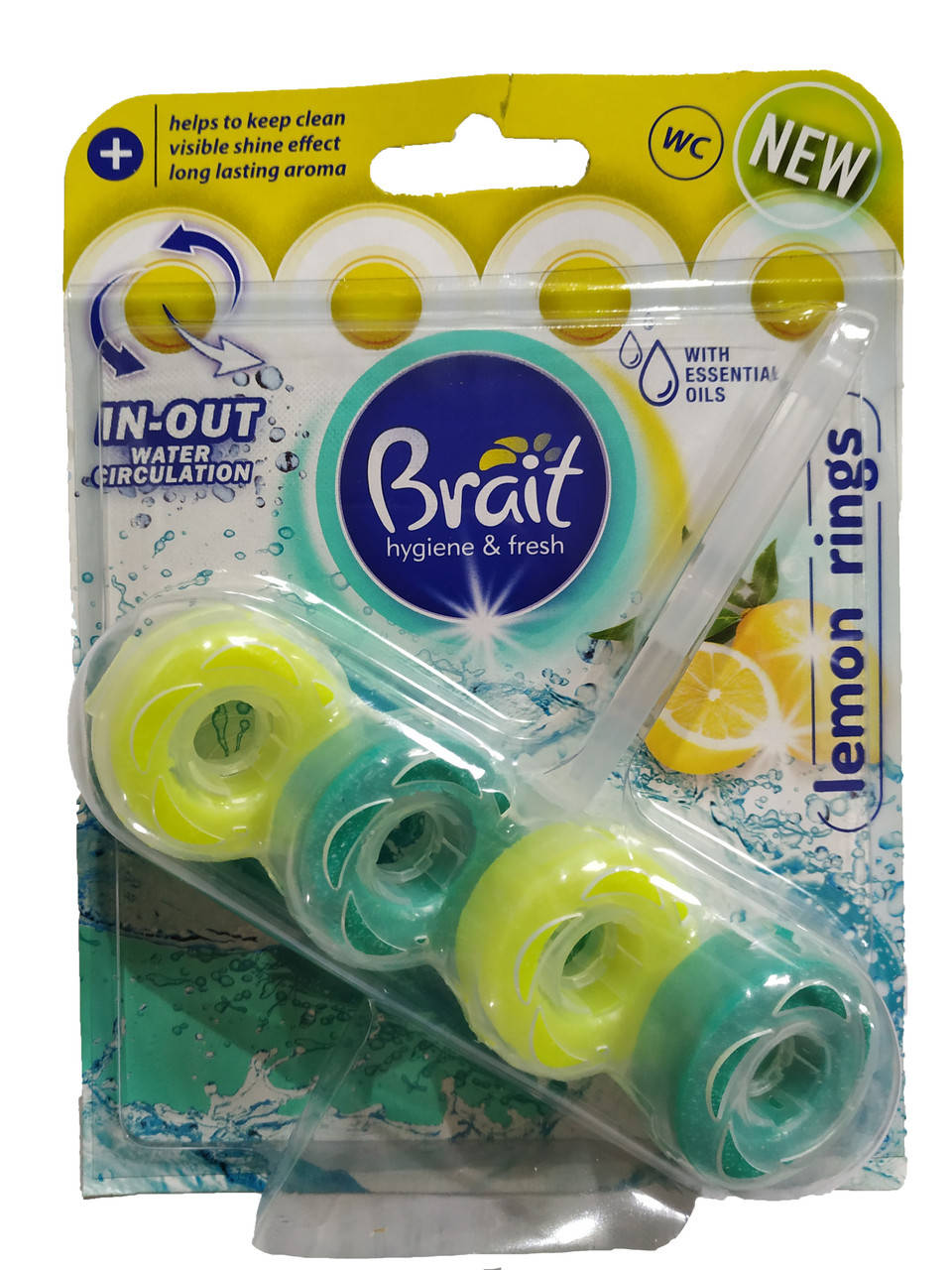 

Подвесной туалетный блок аромат лимона Brait Lemon Rings 40 г