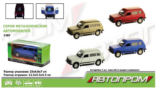 

KM3287 Машина металл Автопром 1:32-36, свет, звук, в кор.15*7*6, 8 см