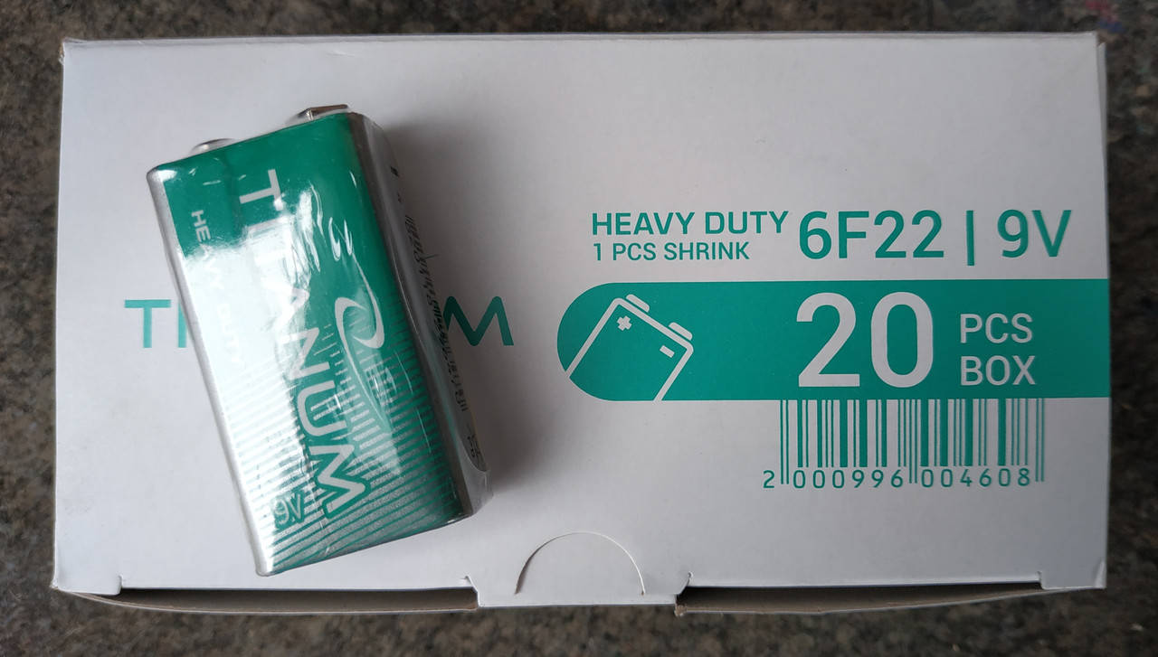 

Батарейка Titanium крона 6F22, 9V ,1 шт