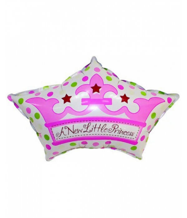 

Фольговані фігурні кулі "Корона A New Little Princess" Размер:65см*49см.