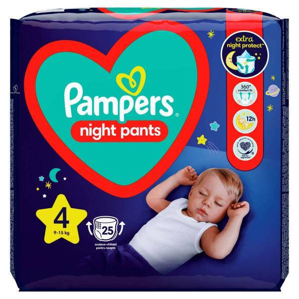 

Подгузники-трусики ночные Pampers Night Pants Размер 4 (9-15 кг), 25 шт, 25шт