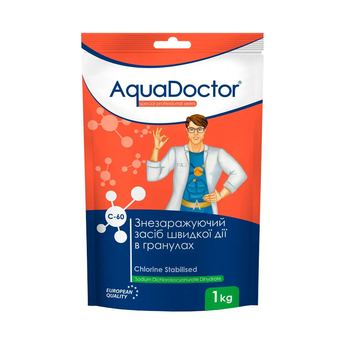 

Хлор для бассейна в гранулах AquaDoctor C-60 1кг 201320