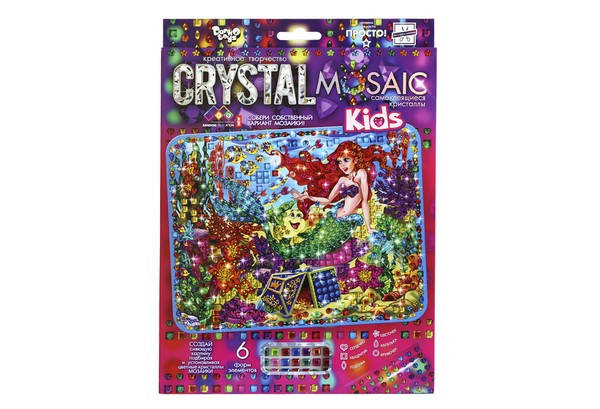 

Набір Мозаїка з кристалів Crystal Mosaic Kids 05 Русалонька Danko Toys